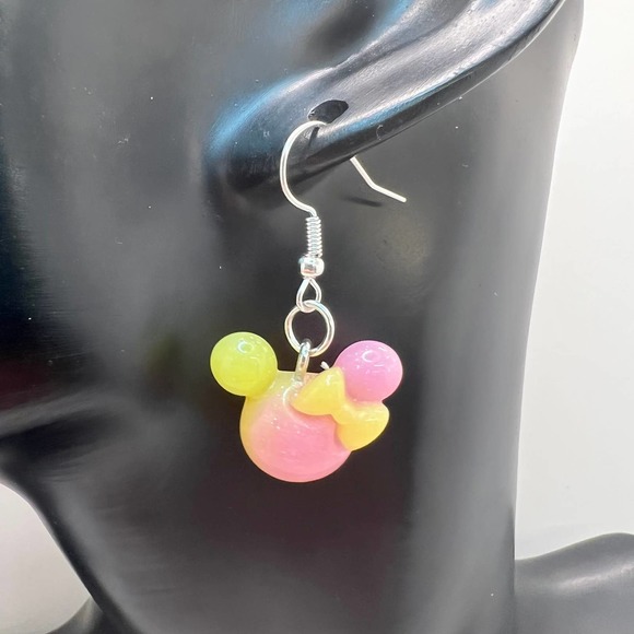 Tye Dye Earrings - Mickey Ear Earrings - Rainbow Earrings - Disney Earrings - Picture 9 of 11